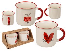 Hrnek, "You are my everything" & "You are my happy place", nový kostní porcelán