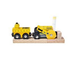 Bigjigs Rail Replika historické lokomotivy Rocket + 2 koleje