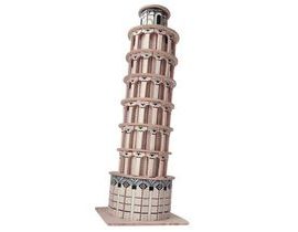 Woodcraft Dřevěné 3D puzzle slavné budovy šikmá věž