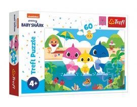 Puzzle Žraločí rodinka na dovolené/Baby Shark 33x22cm 60 dílků v krabičce 21x14x4cm