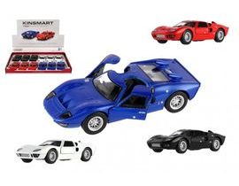 Auto Kinsmart 1966 Ford GT40 MKII kov/plast 13cm 4 barvy na zpětné natažení 12ks v boxu