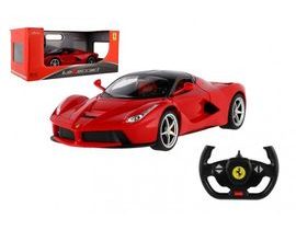 Auto RC Ferrari červené plast 32cm 2,4GHz na dálk. ovládání na baterie v krabici 43x19x23cm