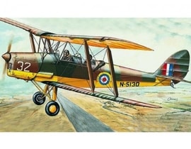 Model D.H.82 Tiger Moth 15,4x19cm v krabici 31x13,5x3,5cm