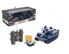 Tank RC plast 33cm TIGER I 27MHz na baterie+dobíjecí pack se zvukem a světlem v krabici 40x15x19cm