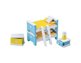 Tidlo Dřevěný nábytek dětský pokoj modro - žlutý