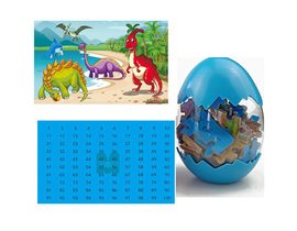 Dinosauří puzzle - modré