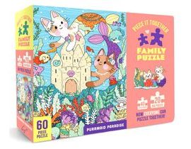 Chronicle Books Rodinné puzzle Purrmaid Paradise 60 dílků