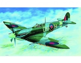 Model Supermarine Spitfire H.F.MK.VI 12,9x17,2cm v krabici 25x14,5x4,5cm