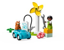 Větrná turbína a elektromobil
