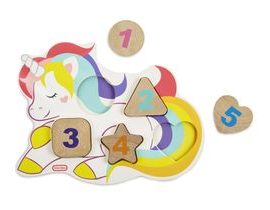 Little Tikes Wooden Critters Dřevěné puzzle s čísly, 3 druhy