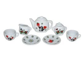 Nádobí - čajový set Krtek porcelán na kartě