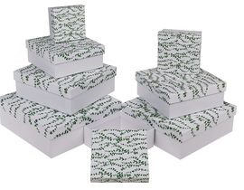 Dárkové krabičky v bílé barvě, Eucalyptus 