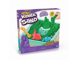 KINETIC SAND KRABICE TEKUTÉHO PÍSKU S PODLOŽKOU ZELENÁ