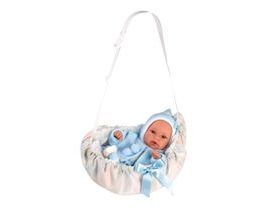 Llorens 63641 NEW BORN - realistická panenka miminko se zvuky a měkkým látkovým tělem - 36 cm