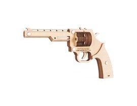 Woodcraft Dřevěné 3D puzzle Zbraň na gumičky Revolver