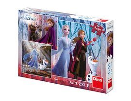 FROZEN II 3x55 Puzzle NOVÉ