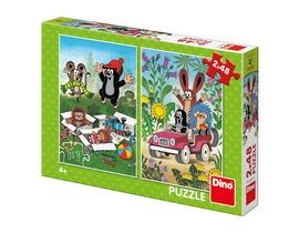 Dino KRTEK SE RADUJE 2x48 Puzzle NOVÉ