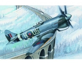 Model Hawker Tempest MK.V 14,2x17,3cm v krabici 25x14,5x4,5cm