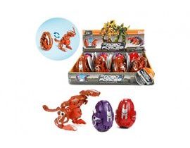 Transformer vejce/dinosaurus plast 8cm 3 barvy 12ks v boxu