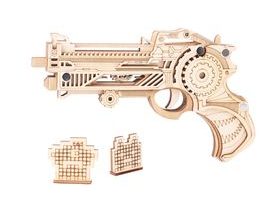 Woodcraft Dřevěné 3D puzzle Zbraň na gumičky Virbius