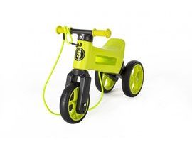 Odrážedlo FUNNY WHEELS Rider SuperSport zelené 2v1+popruh, výš. sedla 28/30cm nos. 25kg 18m+ v sáčku