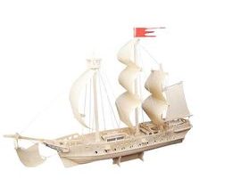 Woodcraft Dřevěné 3D puzzle plachetnice přírodní