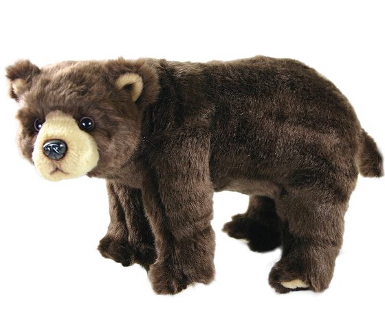 Plyšový medvěd  hnědý stojící 40 cm ECO-FRIENDLY