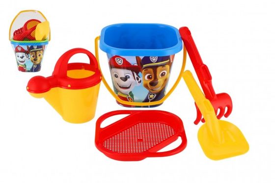 Sada na písek Tlapková patrola/Paw Patrol 5ks plast v síťce 17x26x17cm 12m+ Wader