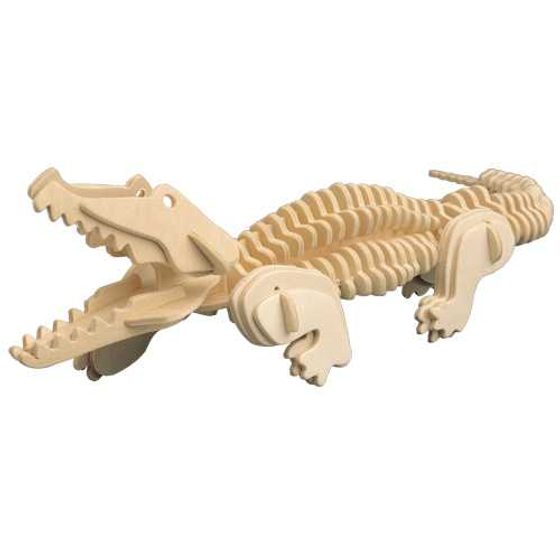 Woodcraft Dřevěné 3D puzzle krokodýl