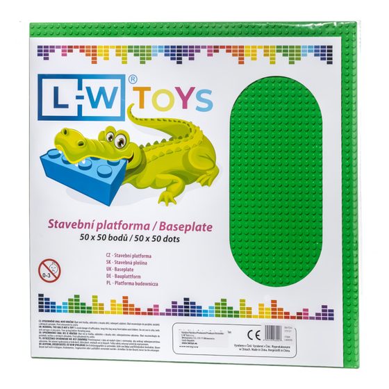 L-W Toys Velká podložka na stavění 50x50 zelená