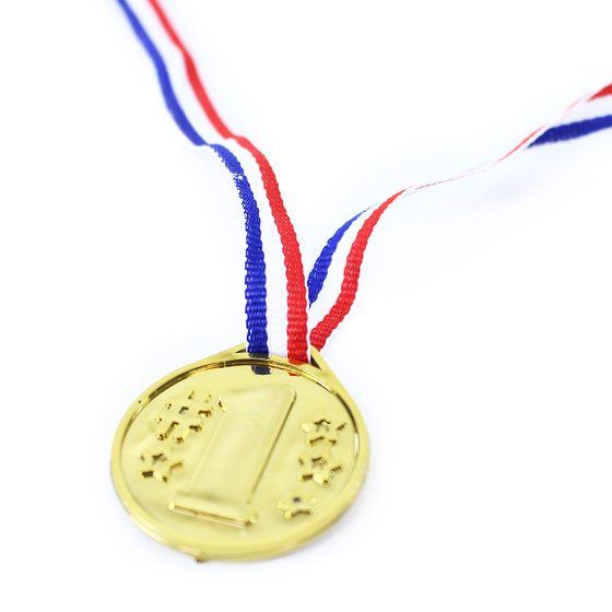 Medaile zlaté 6 ks v sáčku