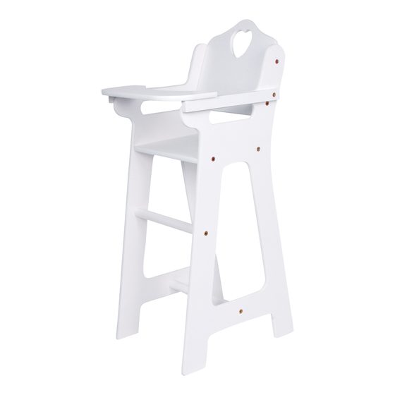 Small Foot Dřevěná židlička pro panenky bílá