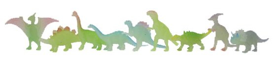 Dinosauři svítí ve tmě 9 ks v sáčku