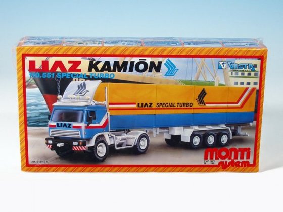 Stavebnice Monti 08/1 Kamión Liaz Special Turbo 1:48 v krabici 31,5x16,5x7,5cm