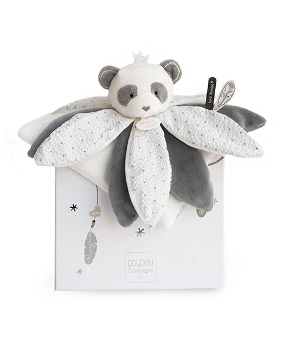 Doudou Dárková sada - plyšový spinkáček panda 26 cm