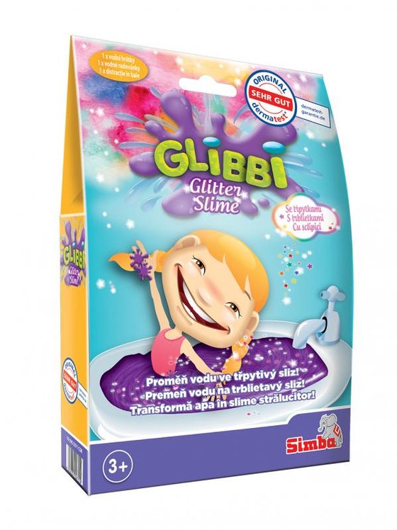 Sliz Glibbi Glitter Slime fialový třpytivý