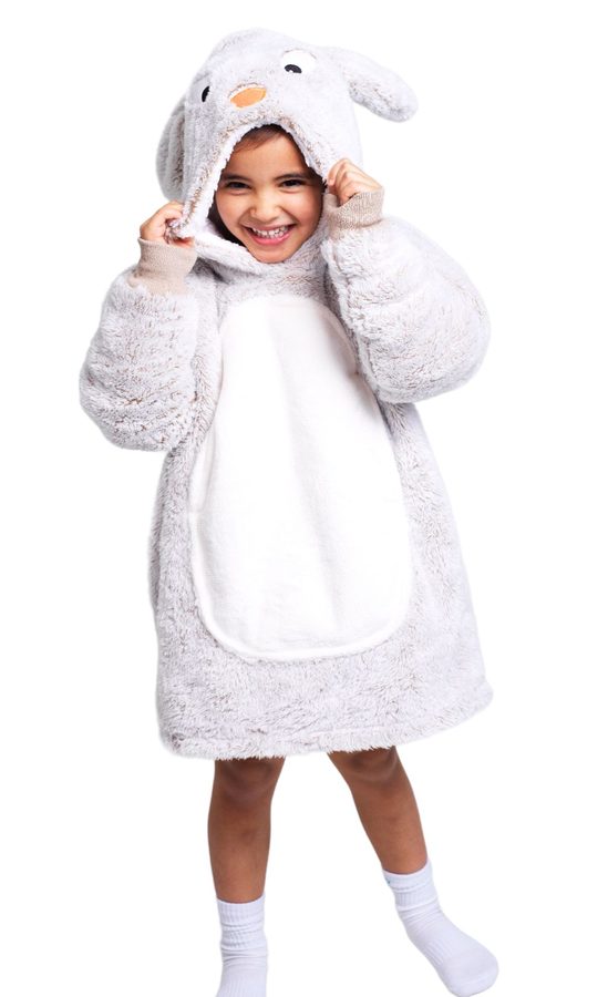 Cozy Noxxiez CH301 Králík - hřejivá televizní mikinová deka s kapucí pro děti 3 - 6 let