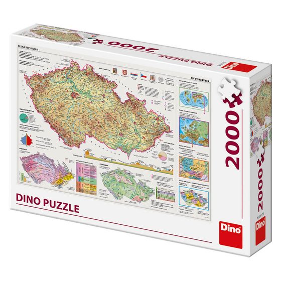 Dino MAPY ČESKÉ REPUBLIKY 2000 Puzzle NOVÉ