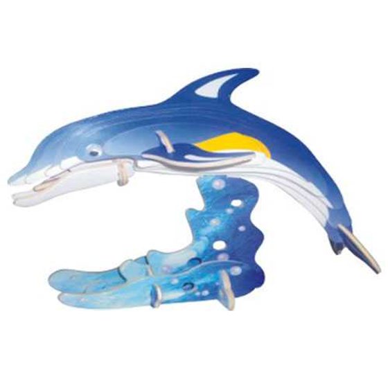 Woodcraft Dřevěné 3D puzzle delfín