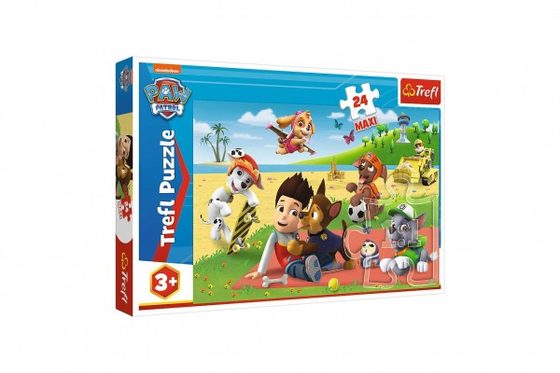 Puzzle Maxi Zábava na dece Paw Patrol/Tlapková patrola 24ks 60x40cm v krabici 40x27x4,5cm