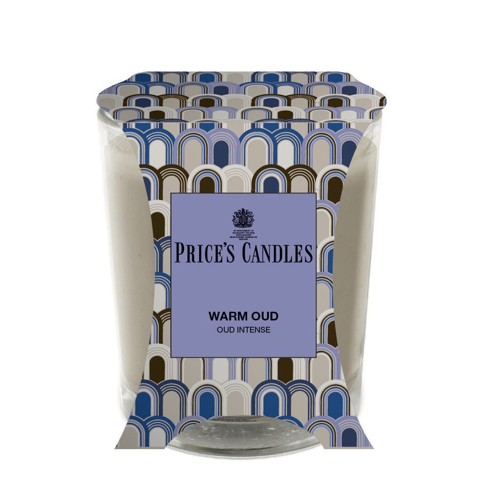 Price´s Price's vonná svíčka ve skle Warm Oud - hoření 45h