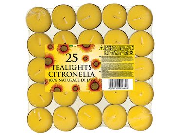 Citronella vonné čajové svíčky 25ks