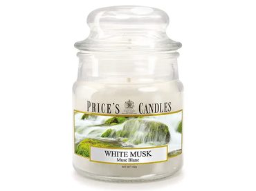 PRICE´S MINI sviečka v skle White Musk - horenie 30h