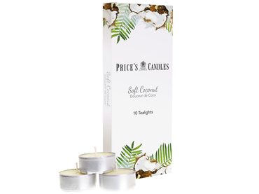 Price's vonné čajové sviečky Soft Coconut 10ks