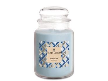 Price's MAXI vonná svíčka ve skle Cotton Sky - hoření 130h