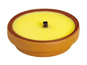 Citronella vonná svíčka v terrakotové misce - hoření 10h