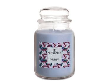 Price's MAXI vonná svíčka ve skle Fresh Clouds - hoření 130h