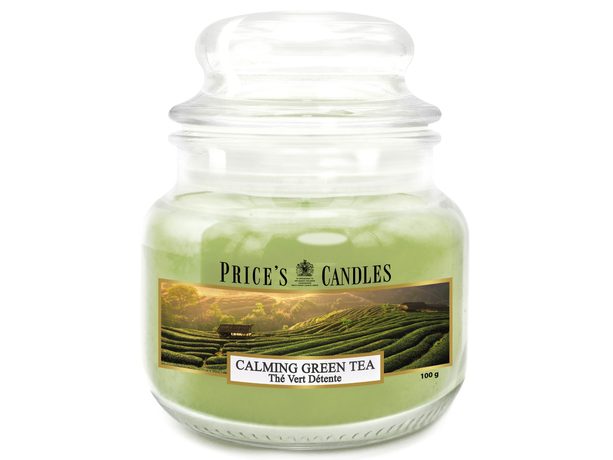 PRICE´S MINI svíčka ve skle Calming Green Tea  - hoření 30h