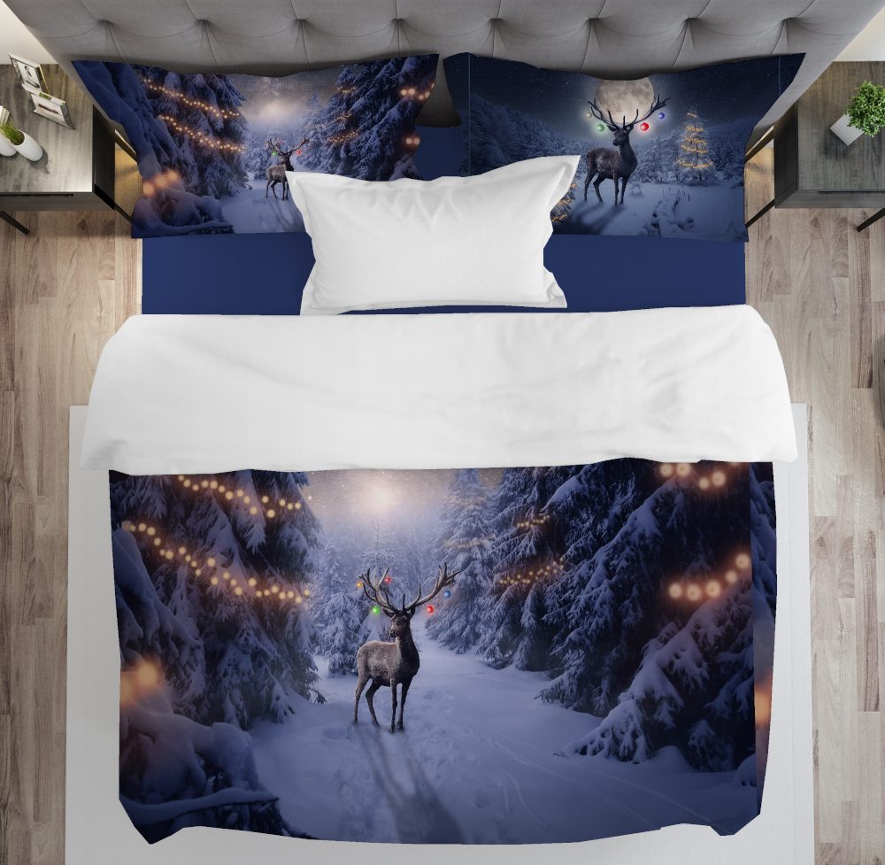 Levně Gipetex Natural Dream 3D Italské povlečení 100% bavlna Deer - 220x200 / 2x70x90 cm