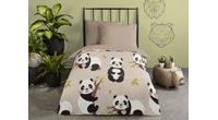 Povlečení Good Morning 100% bavlna Panda 140x200/70x90 cm